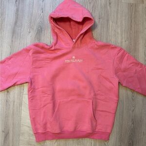 Pink Palm Puff Hoodie